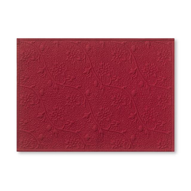 Vine Floral Boutis Place Mats, Set of 4, Chili Pepper