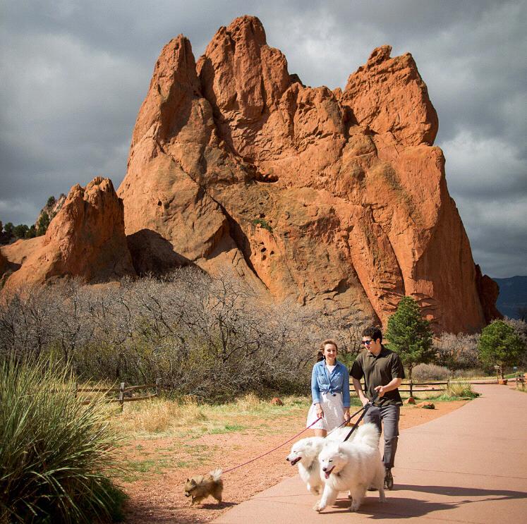 Engagement photo: Spring 2018, Garden of the Gods Park, Colorado