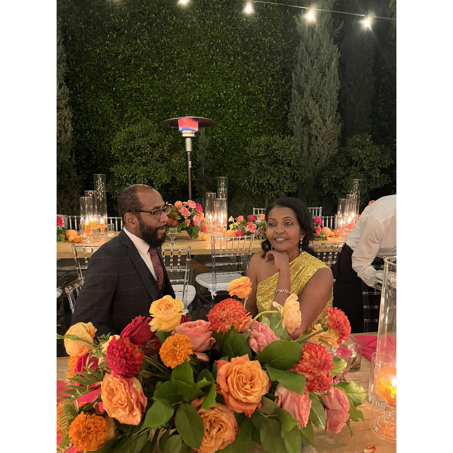 Val and I at her daughter's Wedding to my grand nephnew!