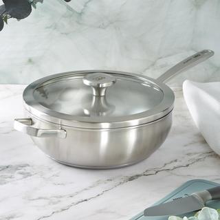 Leo Graphite Wok Pan with Glass Lid