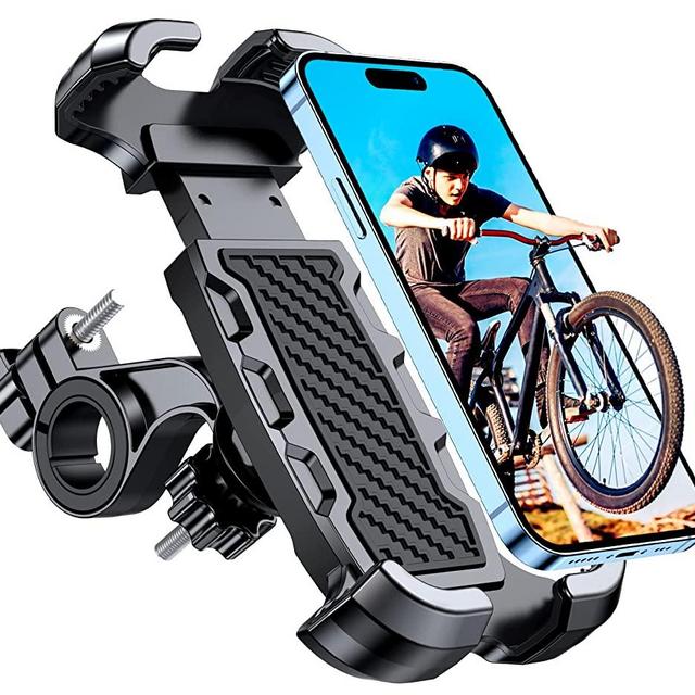 Viccux Motorcycle Phone Mount, Upgrade [Never Fall Off] [0 Shake] [3s Put & Take] Bike Phone Mount, 360° Rotatable Phone Holder for Motorcycle Bike Bicycle Scooter, Compatible with Cellphones 4.7-6.8”
