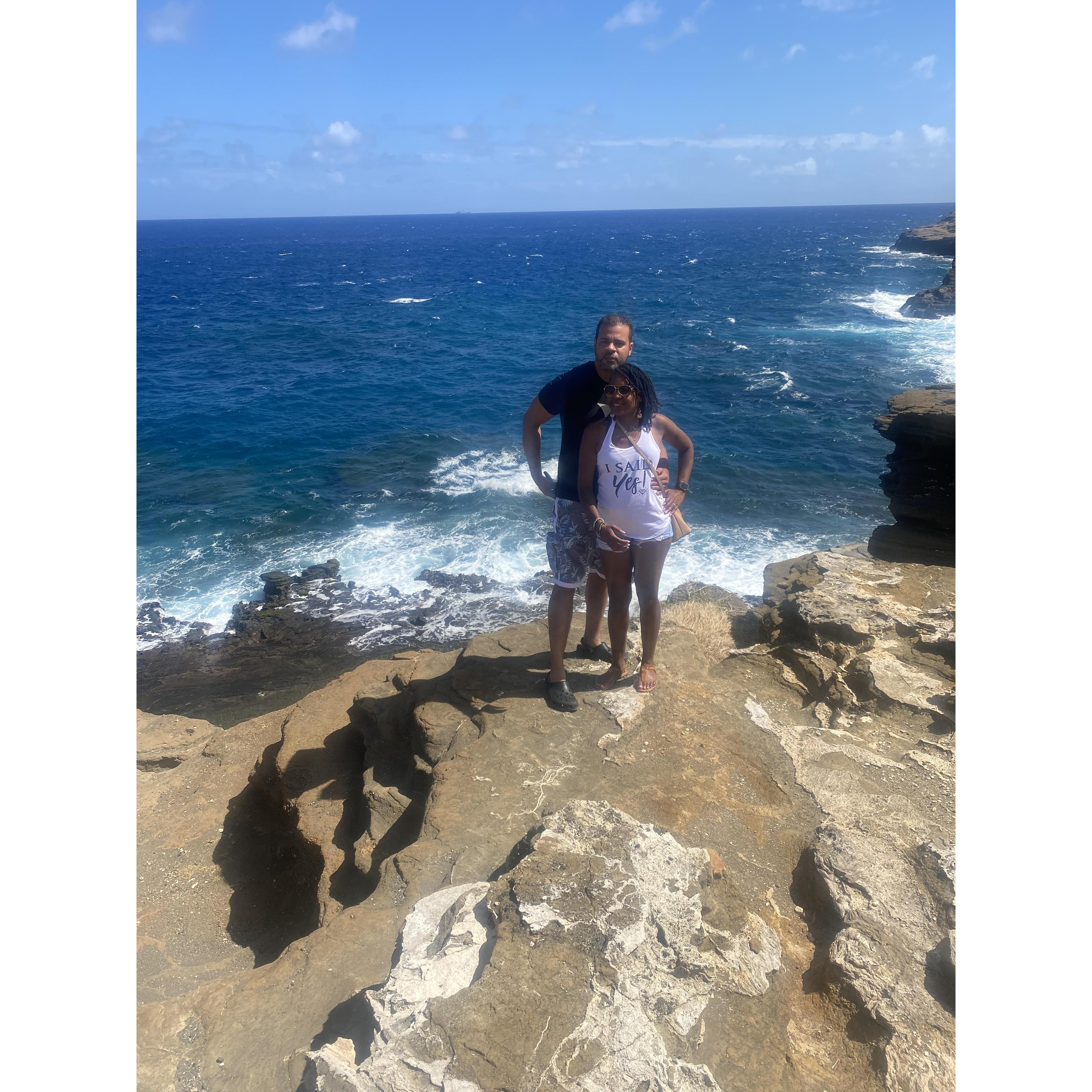 In Hawaii…a first for us both