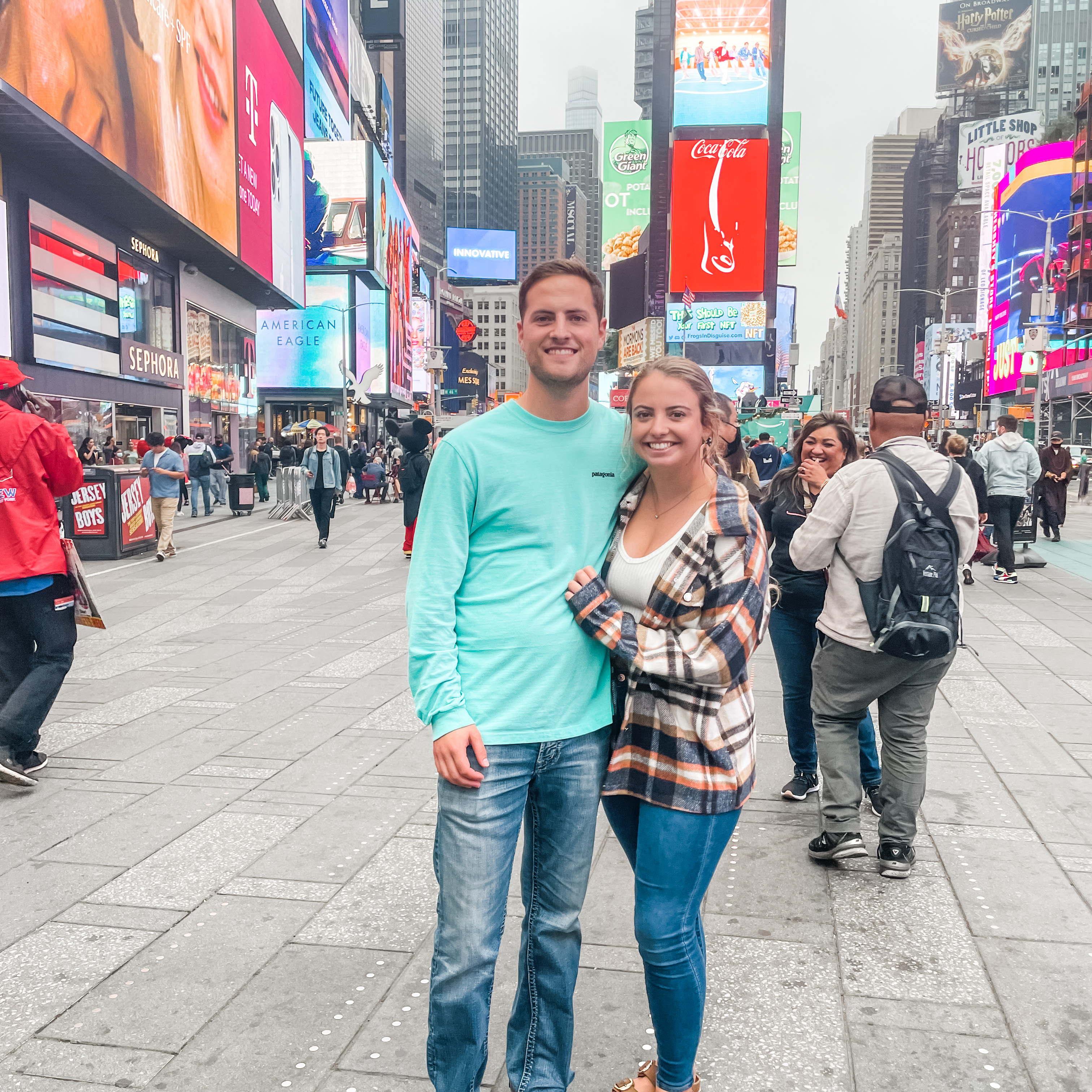 4 days before engagement! Times Square NYC. 10.4.21