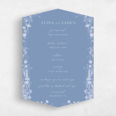 Blue Diamond Wedding Program - Harley