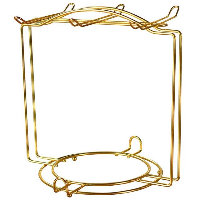 Tea Cups Rack, Metal Coffee Mug Holder Cups and Saucers Display Stand for Mugs Dishes Spoons (Gold)