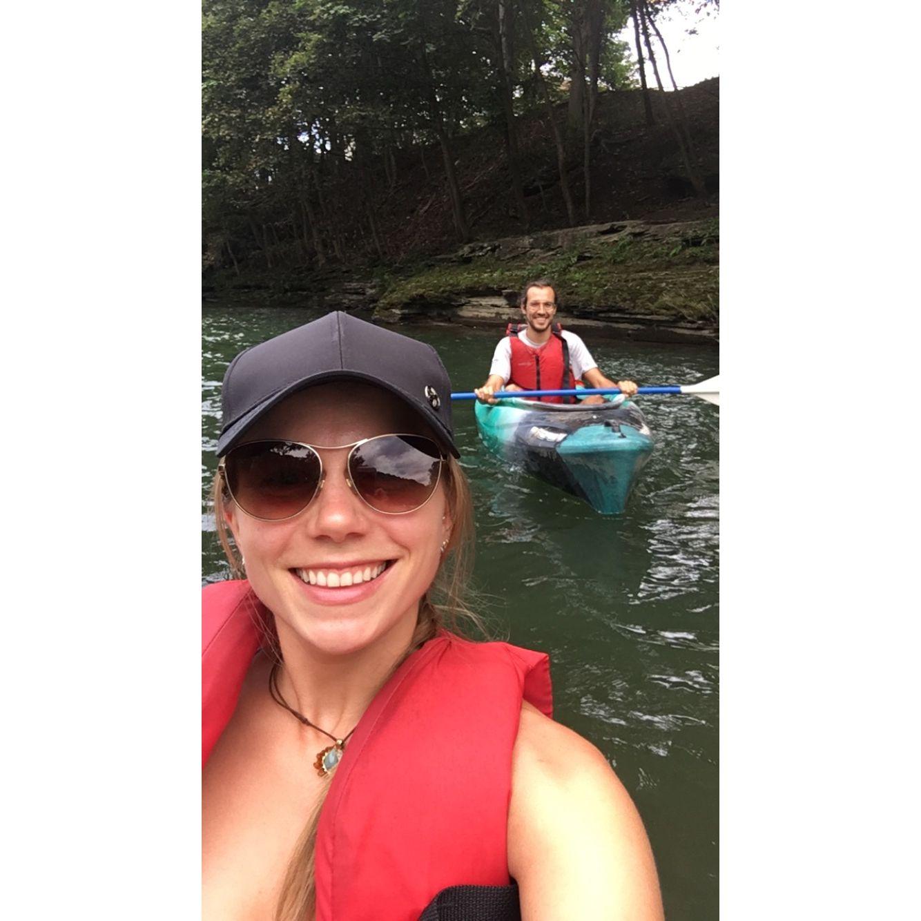 We went on a 13 mile long Kayaking trip in upstate NY