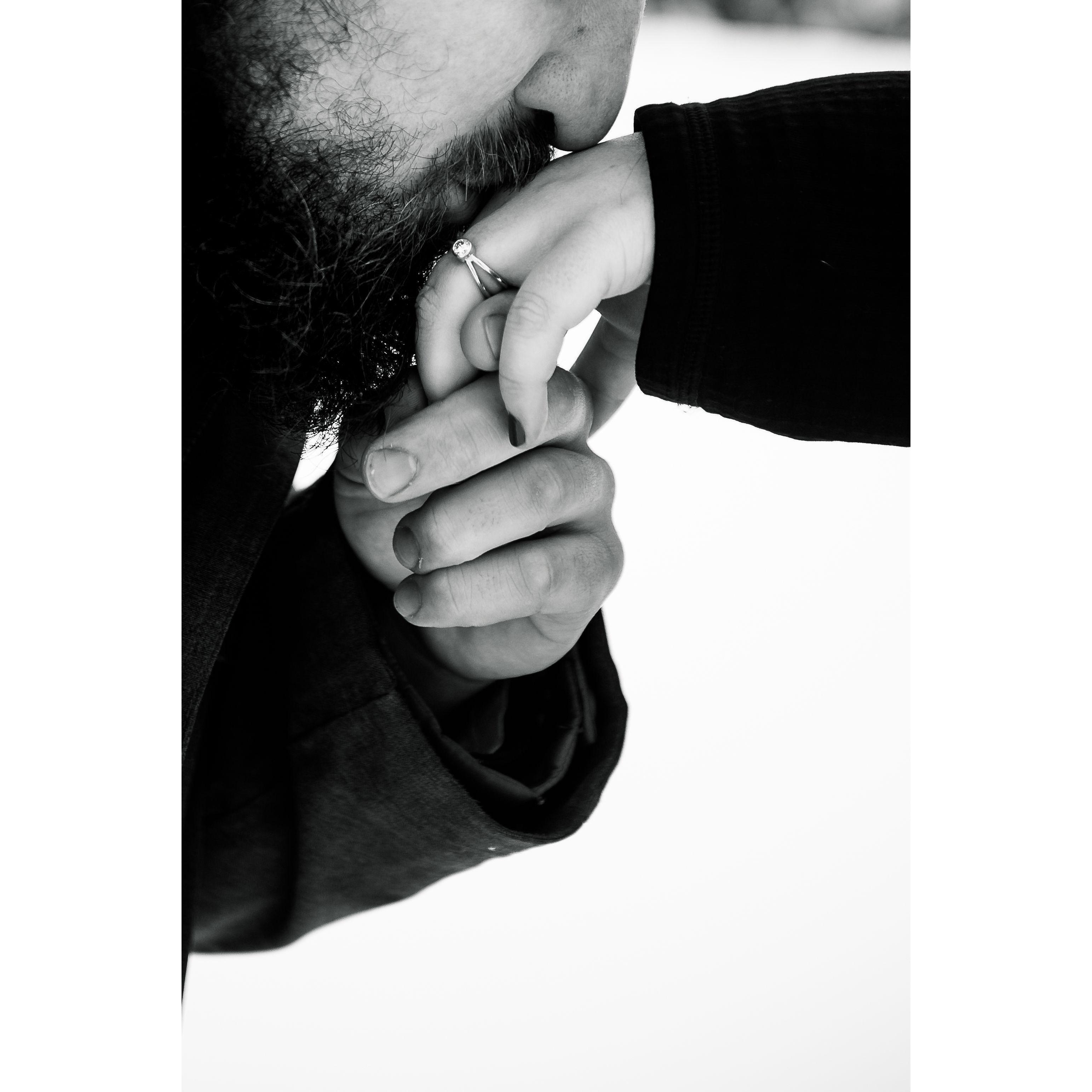 Engagement photos taken at the Outdoor Center, where our reception will be held.