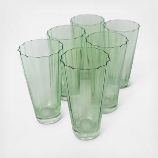 Estelle Sunday High Ball Glass, Set of 6