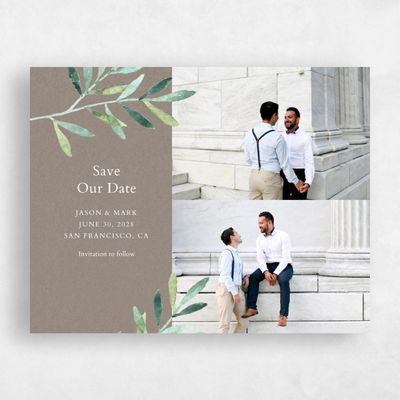 Natural, Brown Wedding Save the Date - Eastwick Duo