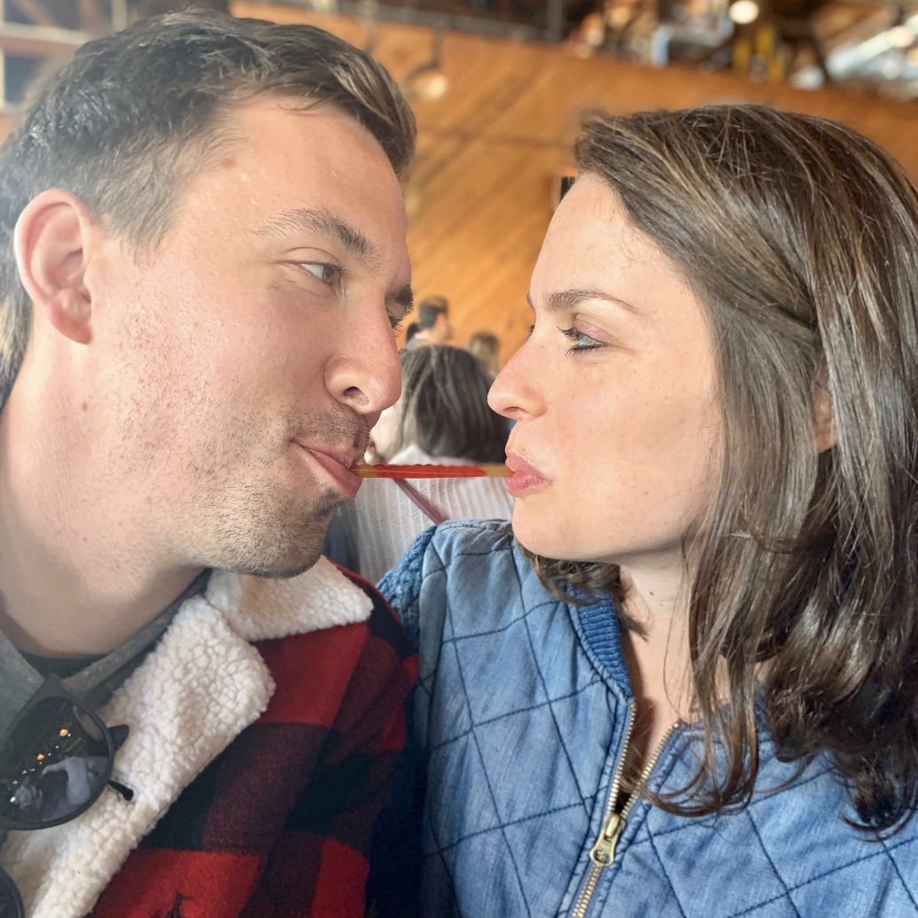 sharing sour candy, per usual
