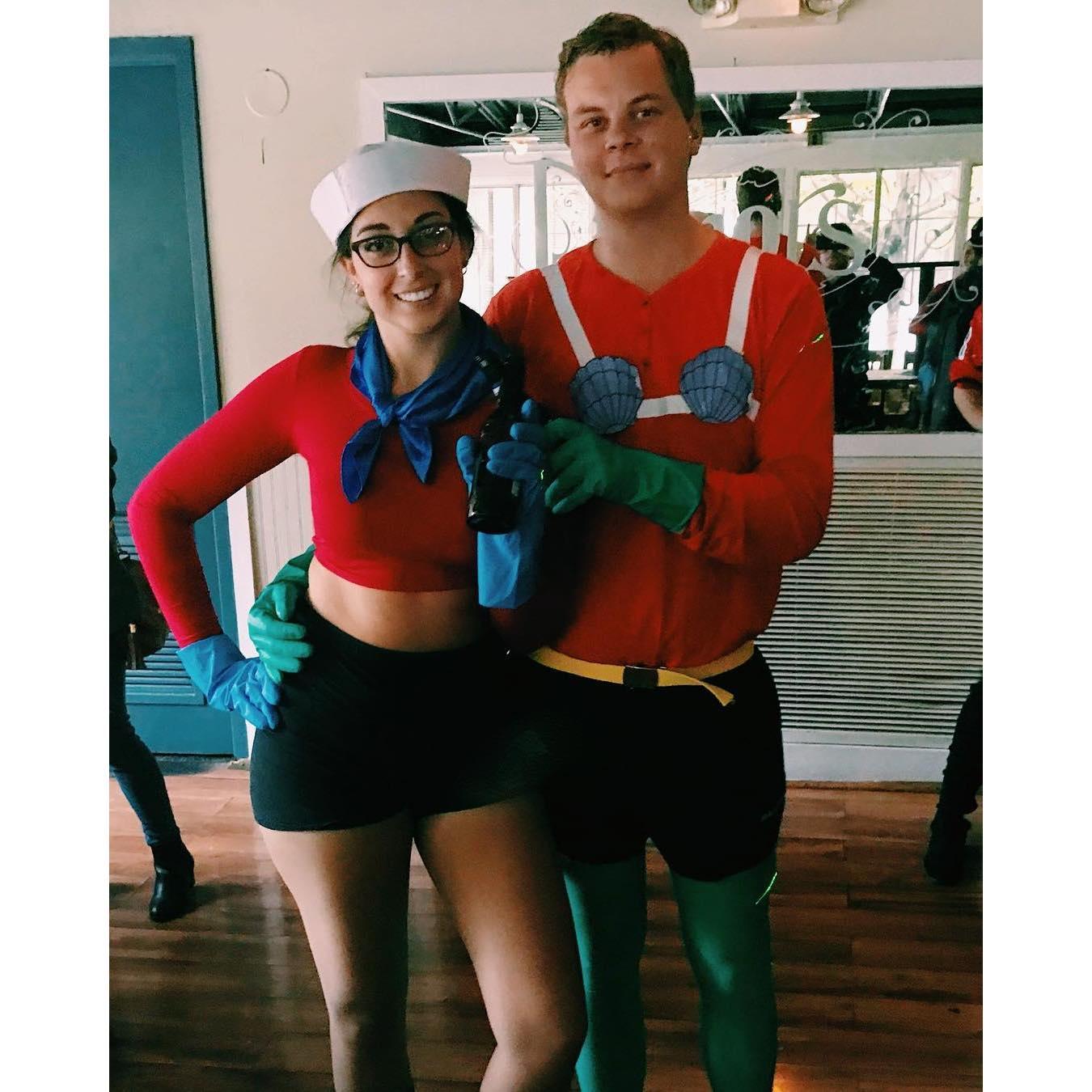Mermaid Man and Barnacle Boy Unite! (Fitting because we got rained on). - Halloween 2018