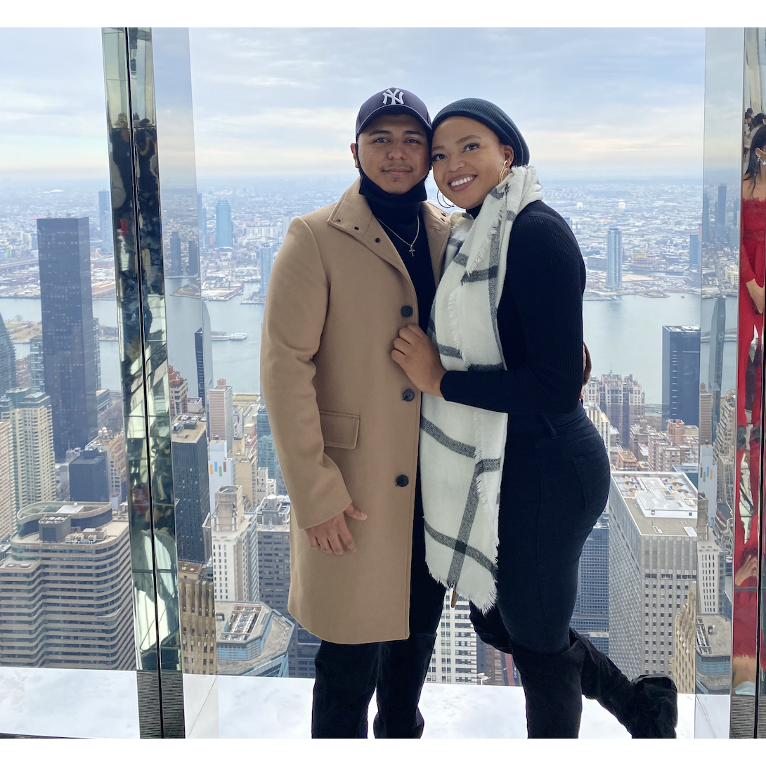 This was taken right before he proposed in New York.