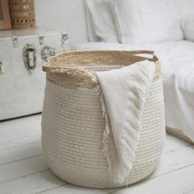 Large Woven Rope Storage Basket