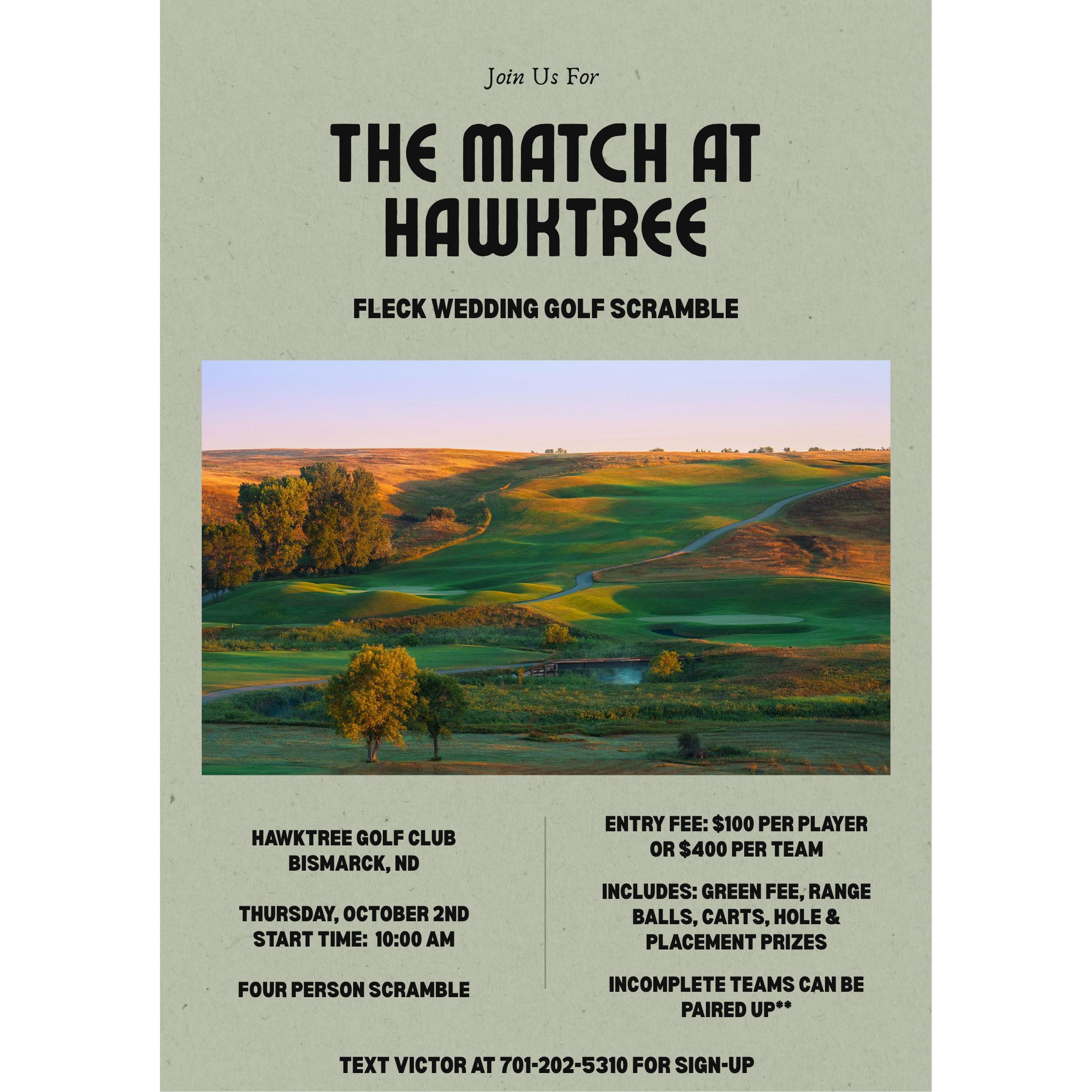 Flyer for Fleck Wedding Scramble