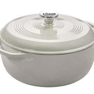 Lodge 6 Quart Enameled Cast Iron Dutch Oven with Lid
