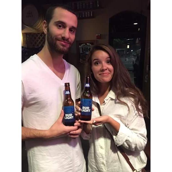 October 2016 - our second costume choice this year was Mr. and Mrs. Smith when we went to visit Katie and Jared and enjoyed some delicious Bud Lights