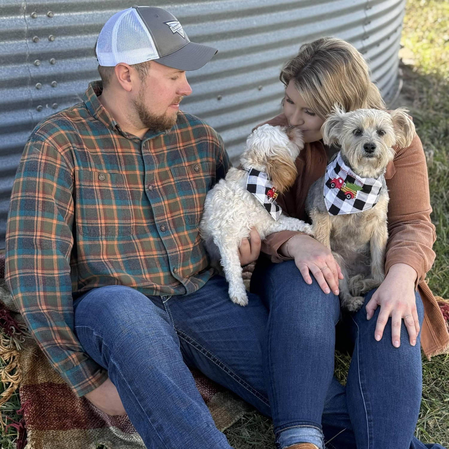 Our first Christmas card photo shoot with the pups!