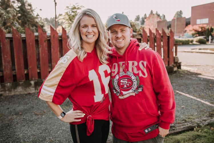 49ers victory and golden light to celebrate