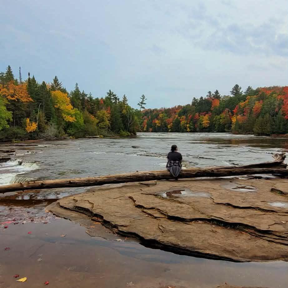 Taken by Joe of Lauren at Tahquamenon Falls in Michigan's Upper Peninsula.