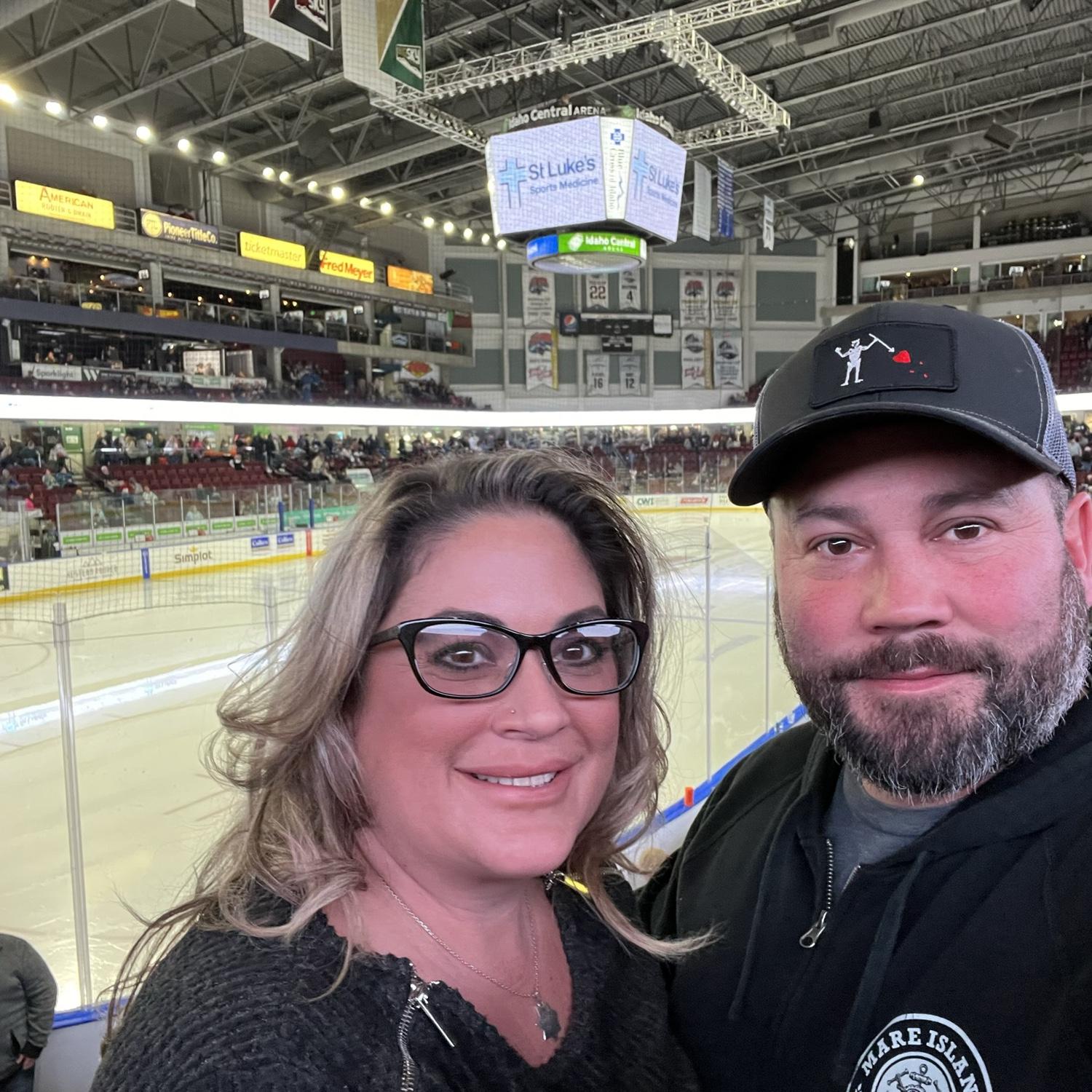 Hockey game in Boise.