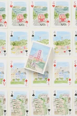 Loulou Baker Watercolor Playing Cards