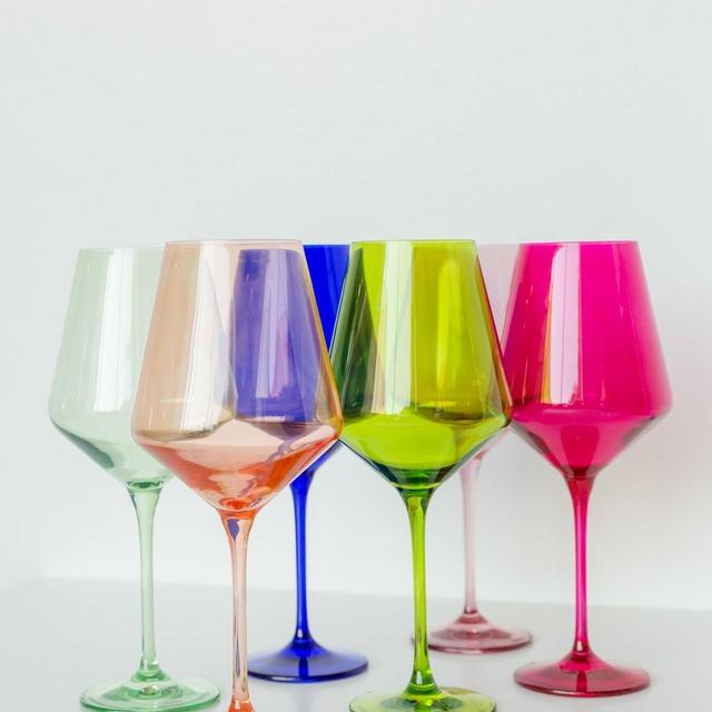 Estelle Colored Wine Stemware - Set of 6