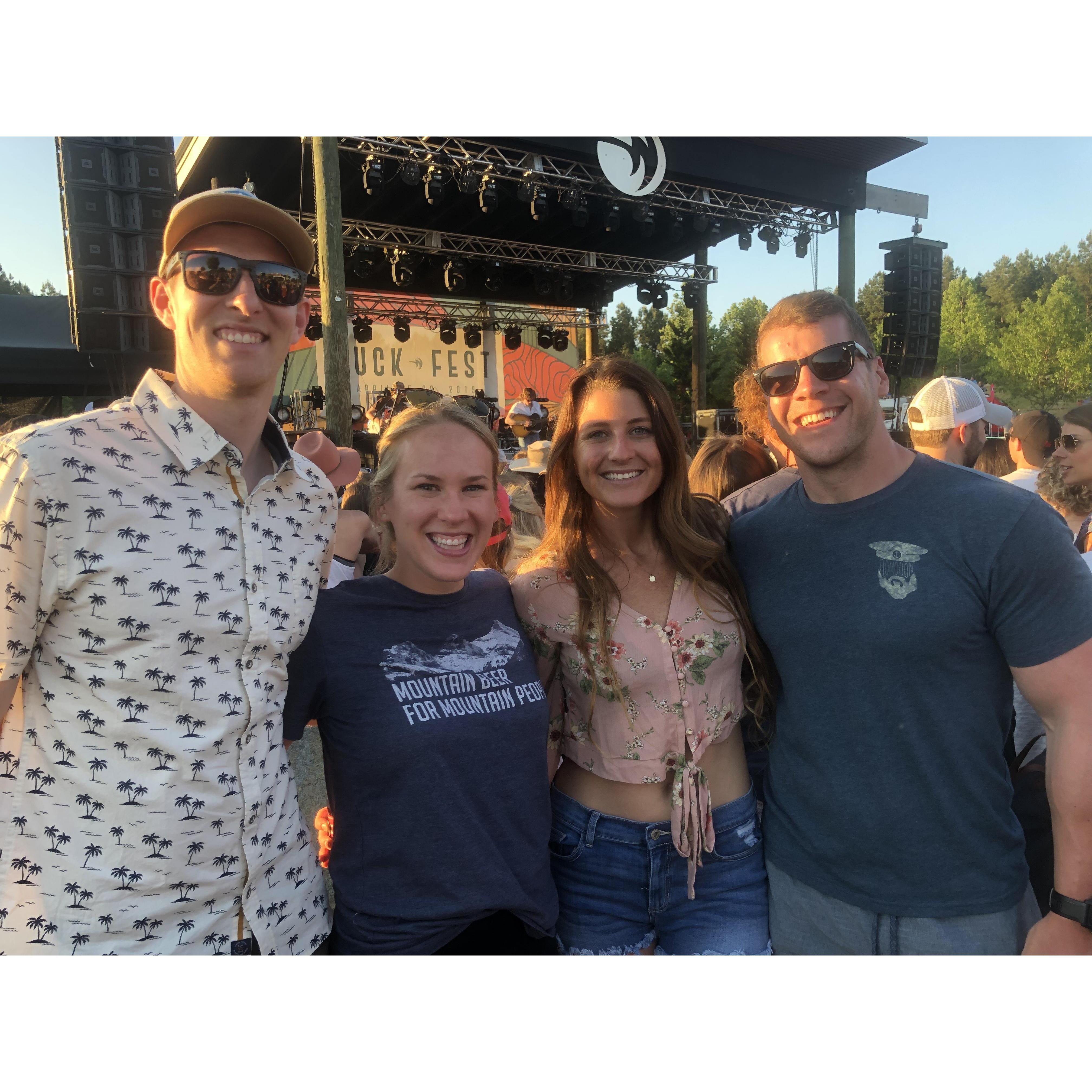 Our first picture together. On our second date, we went to the Whitewater Center’s Tuck Fest to see our favorite band Caamp play some tunes.
Ft. Calvin and Katie Hamilton ♥️