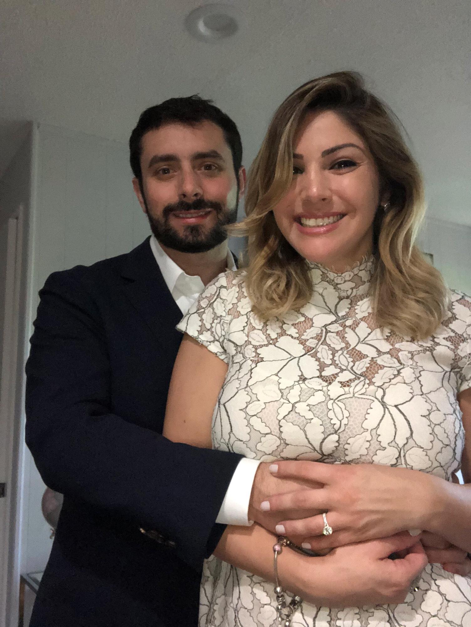 The day after the proposal before attending church. It was a special day to thank the Lord for bringing us together, and to share the news with our loved ones. ❤️