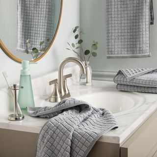 Everyday Textured Windowpane Hand Towel, Set of 4