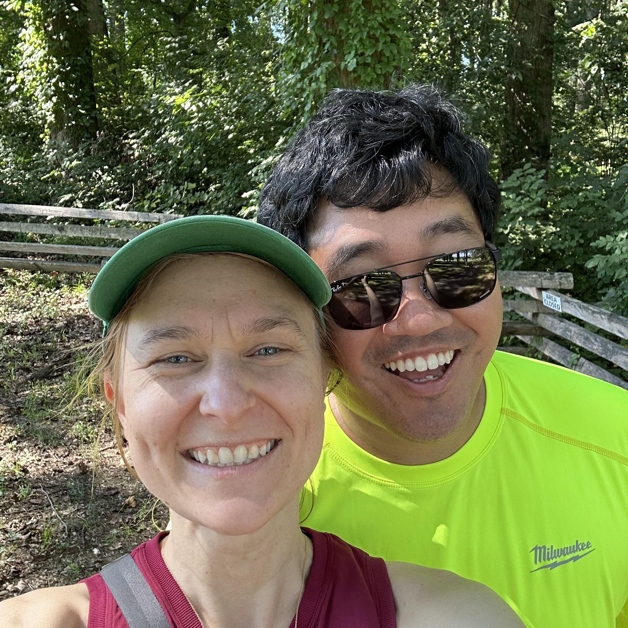 Walking in Valley Forge - one of our favorite weekend activities