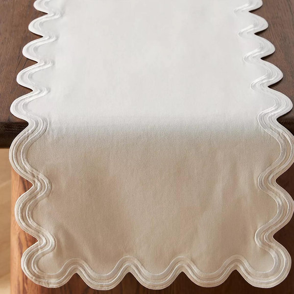 Madeline Embroidered Table Runner - neutral