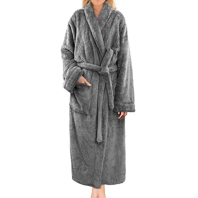 PAVILIA Premium Womens Plush Soft Robe Fluffy, Warm, Fleece Sherpa Shaggy Bathrobe