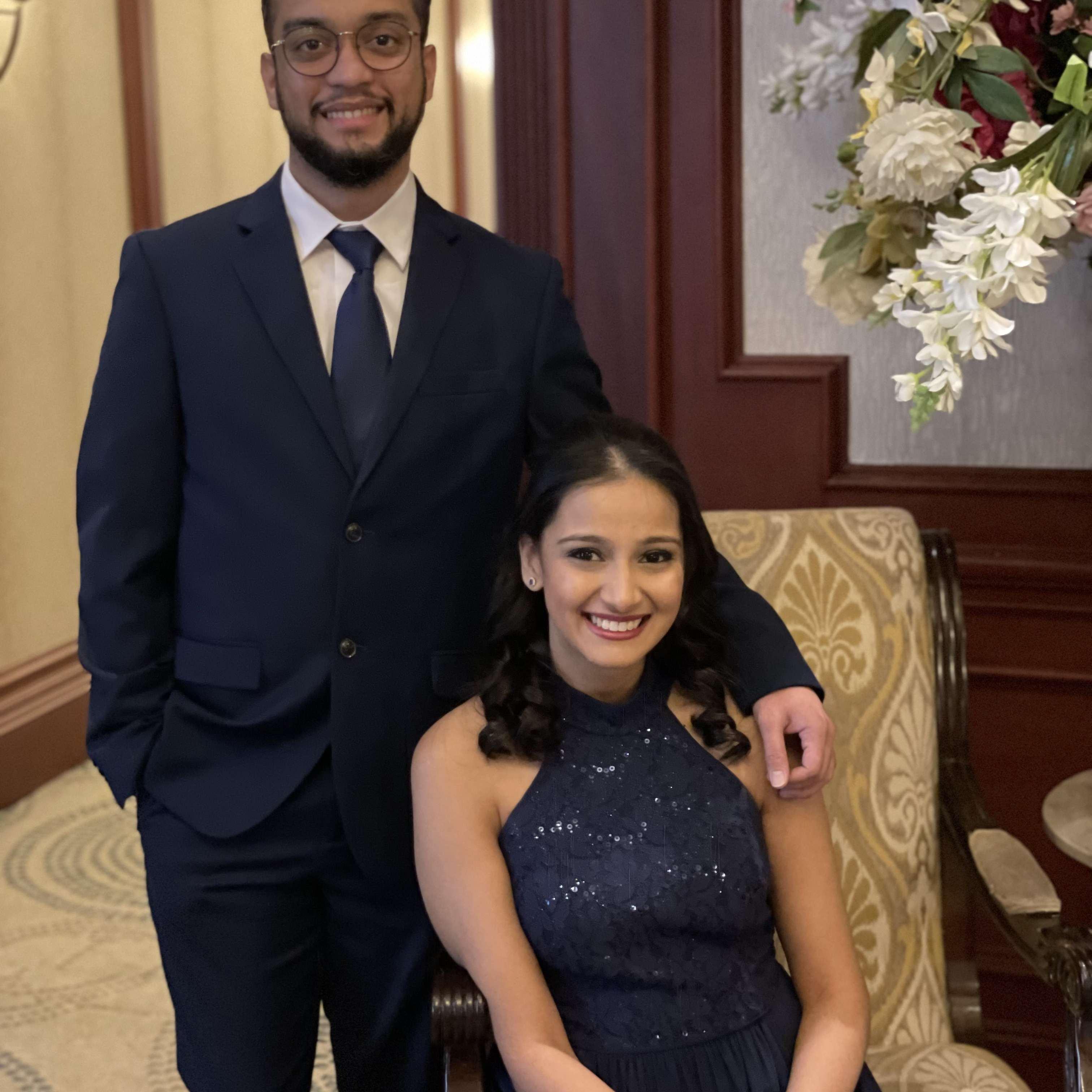 At a friends wedding 