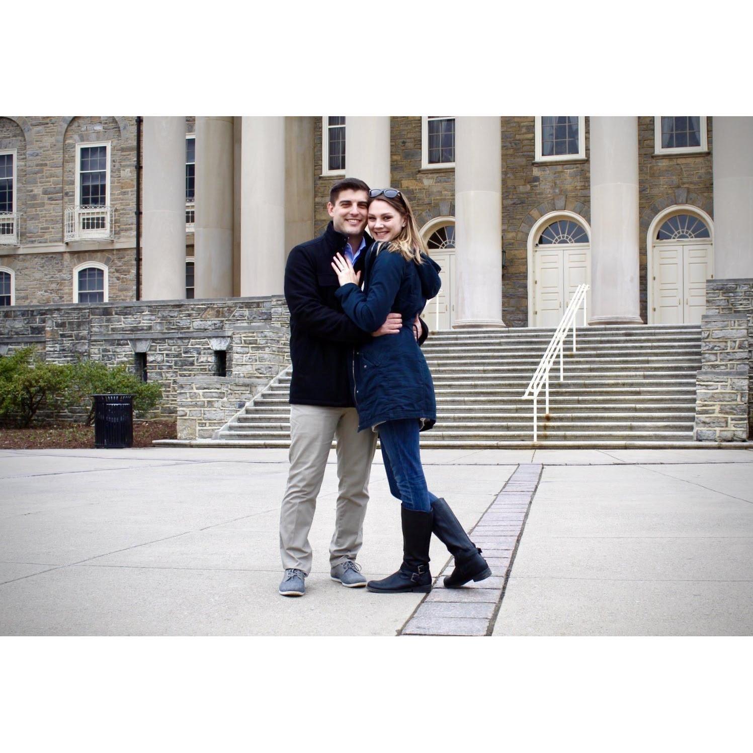 Couldn't miss getting an engagement picture at Old Main