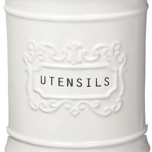 Mud Pie Circa Utensil Holder, White