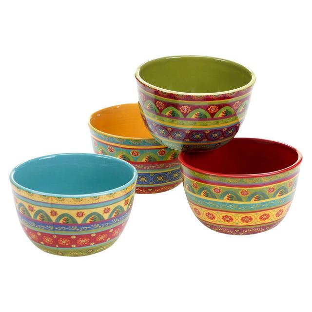 Certified International Tunisian Sunset Ice Cream Bowls 22oz - Set of 4