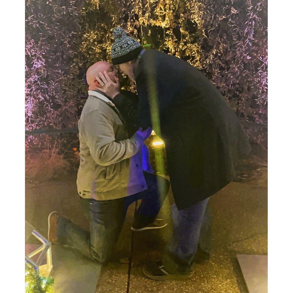 Under the mistletoe at the Botanical Gardens