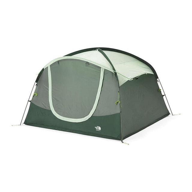 THE NORTH FACE Sequoia 4 Tent - Four-Person Waterproof Camping Tent, Spacious & Easy to Set Up, 2 Zipper Doors, Agave Green/Granny Smith, One Size