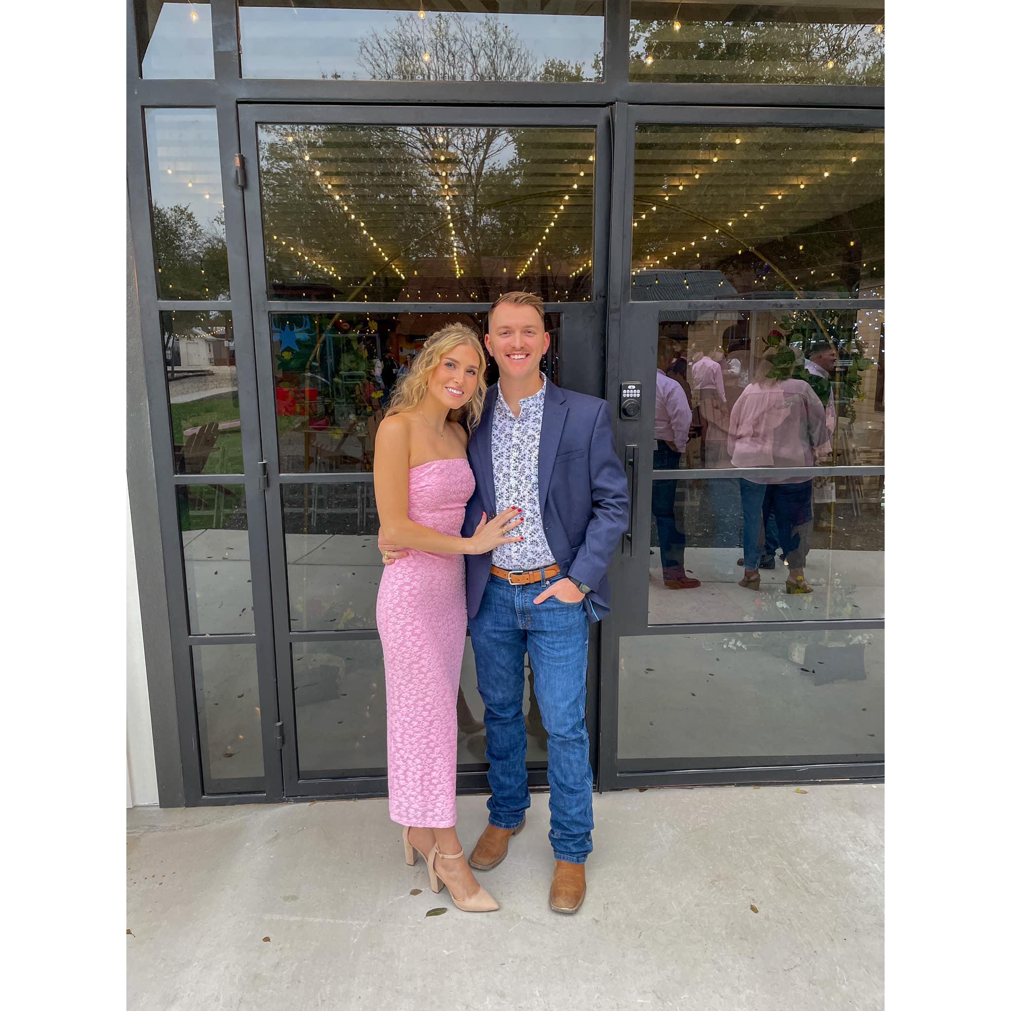 Our first wedding together!