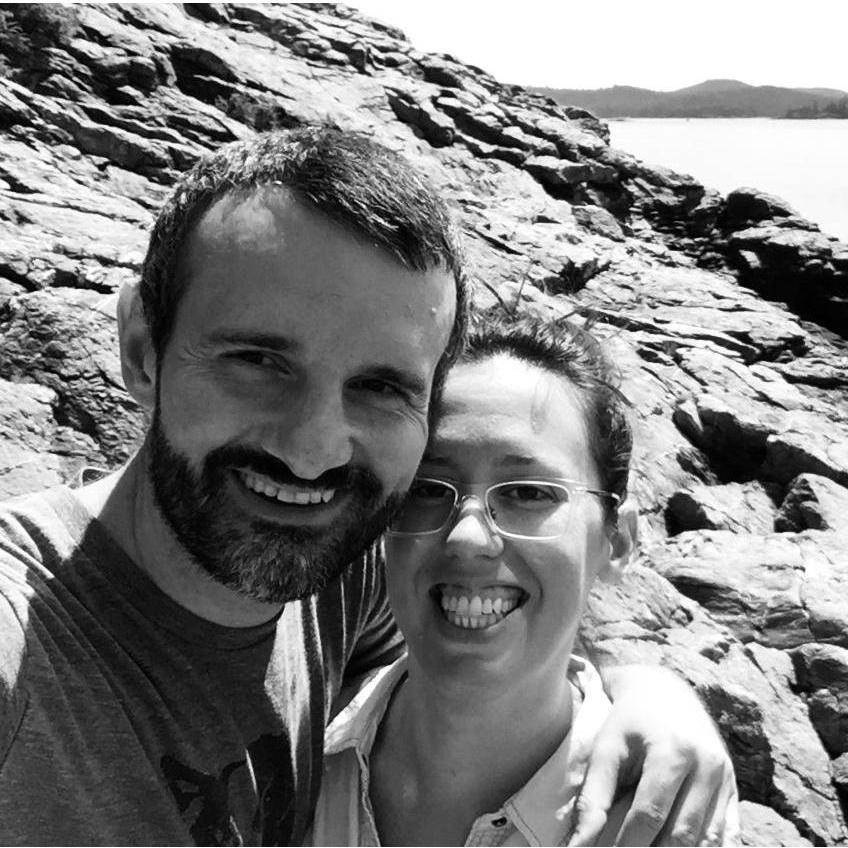 We took this photo right after deciding to get married in Castine, on the Dyce Head Lighthouse trail, an 8 minute walk from where our wedding celebration will be. You may recognize it!