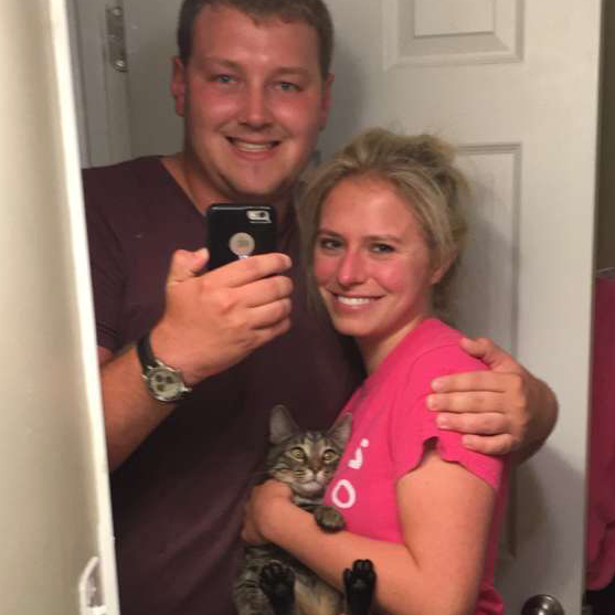 With their cats, Annamarie is known as the "hands on parent" while Will respects the cats' personal space. Will likes to point to this picture as why his approach is the better one.