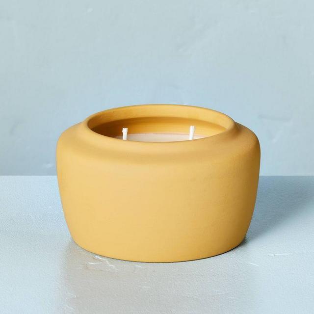 Colored Ceramic Golden Hour Jar Candle Gold - Hearth & Hand™ with Magnolia