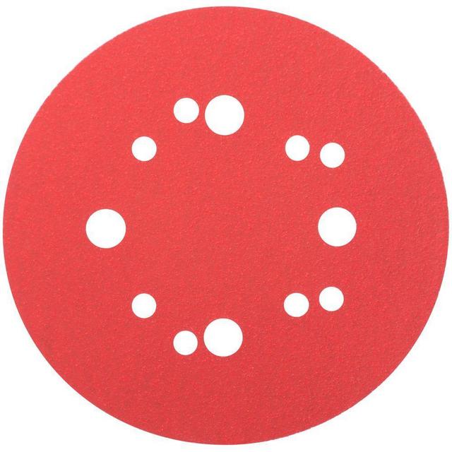 5 in. 80-Grit Universal Hole Random Orbital Sanding Disc with Hook and Lock Backing (50-Pack)