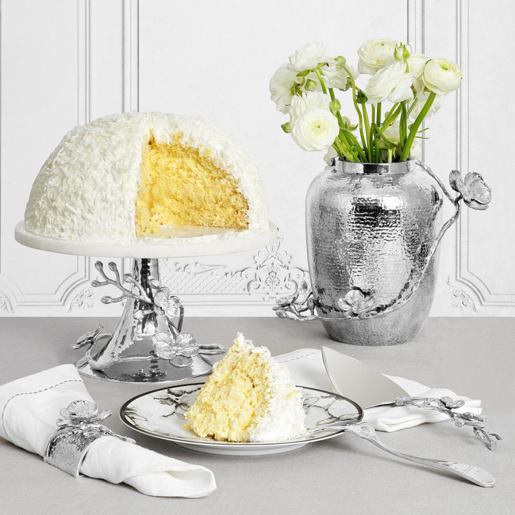 Michael Aram, Orchid 2-Piece Wedding Cake Knife & Server Set | Zola