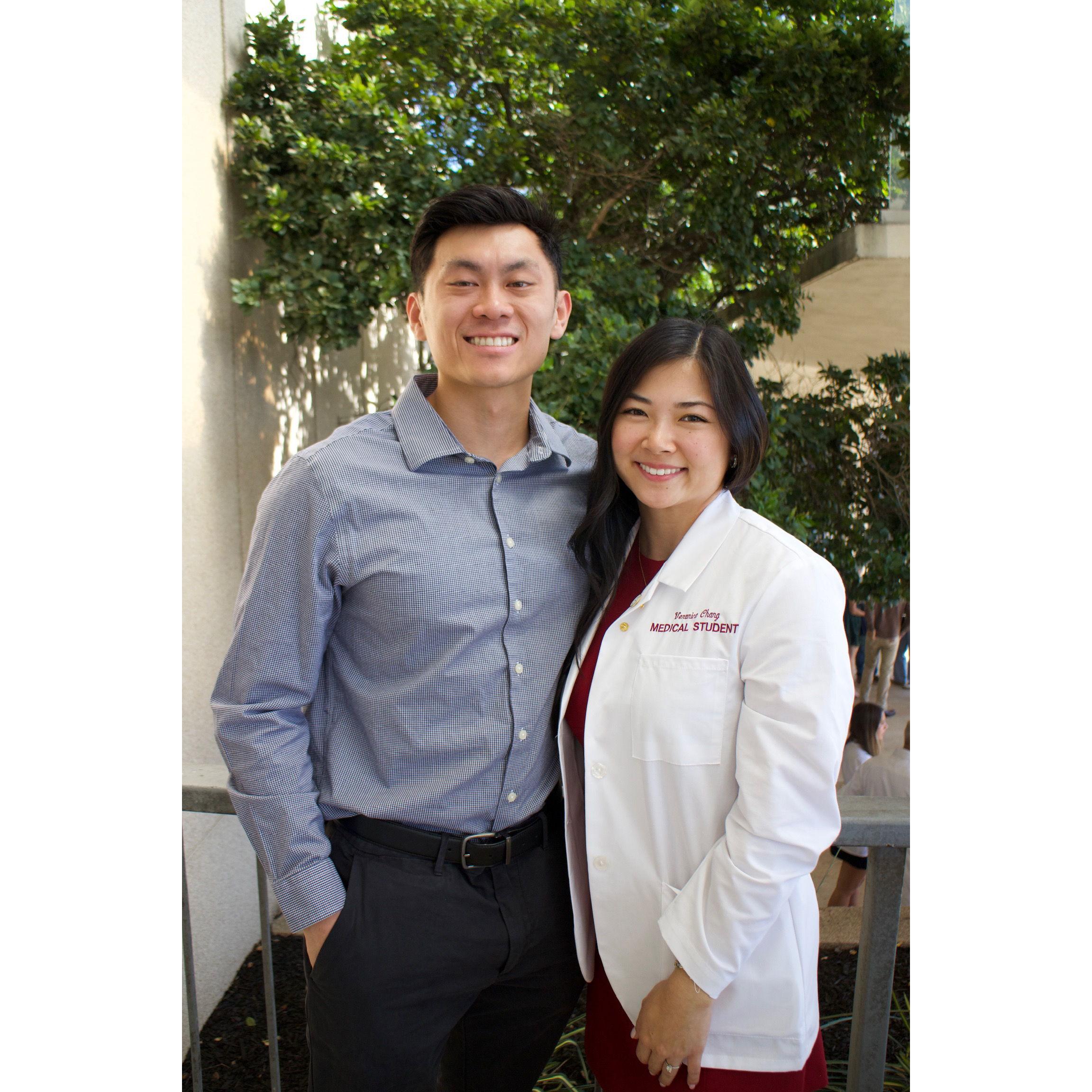 Celebrating Veronica receiving her white coat in 2024!