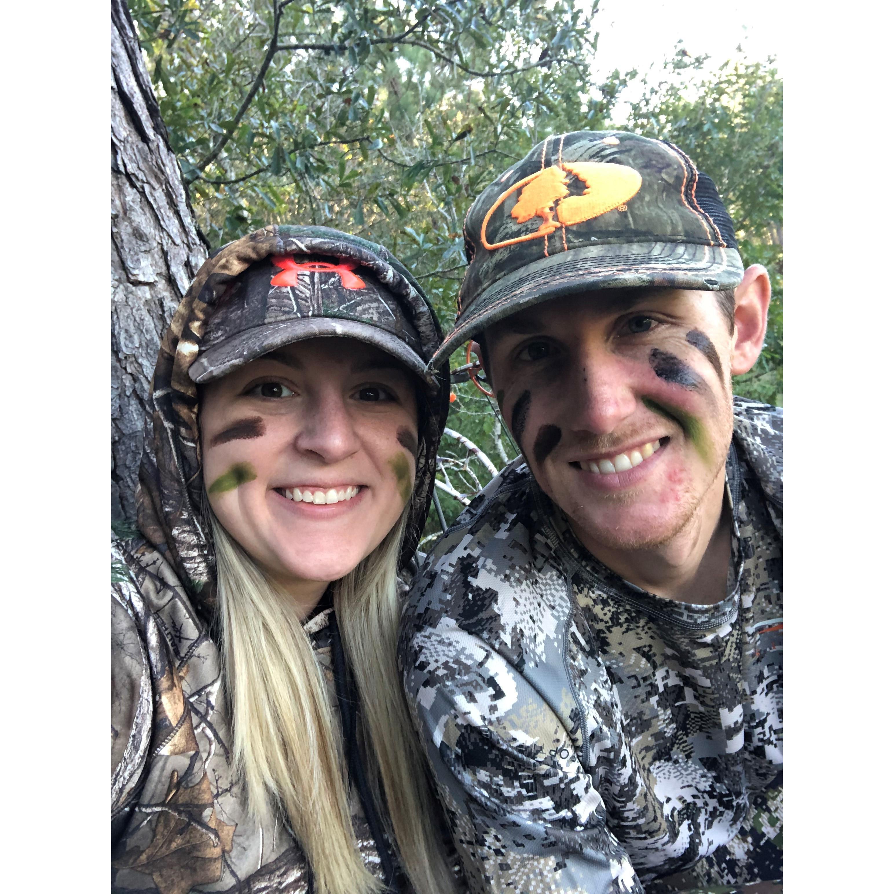Hunting deer