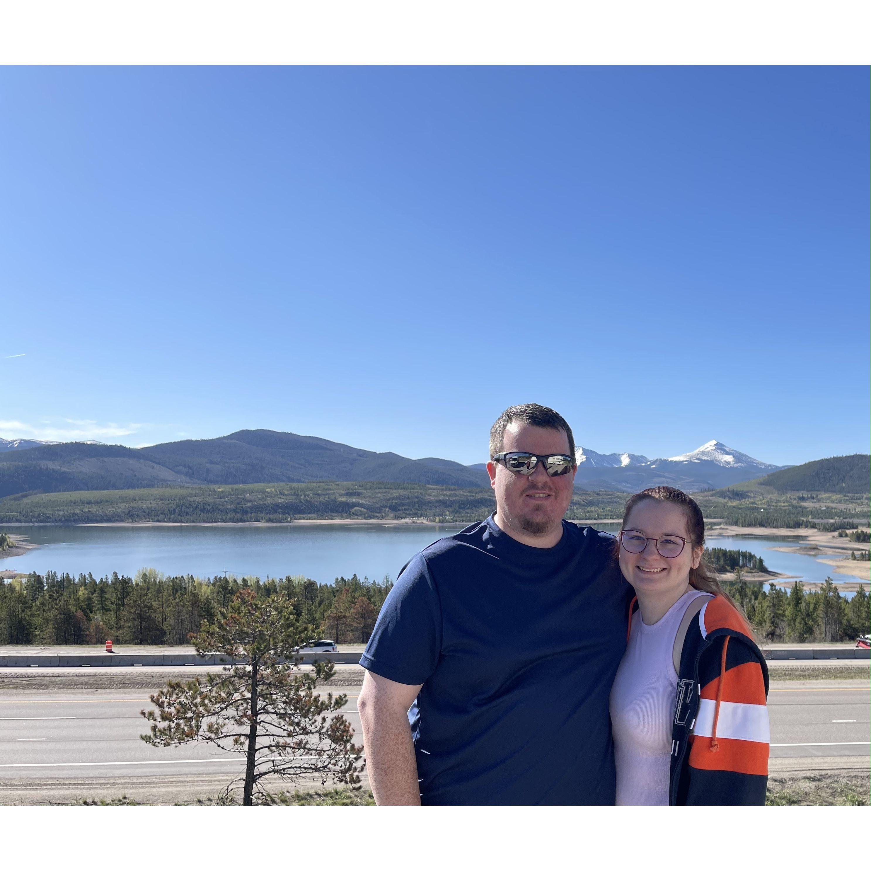 Road trip from Denver to Las Vegas, included stopping to take pics with the mountains