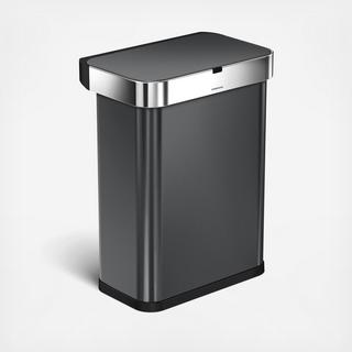 Stainless Steel Rectangular Voice & Motion Sensor Trash Can