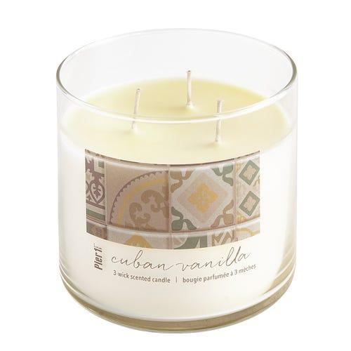 Clear Filled 3-Wick Candle