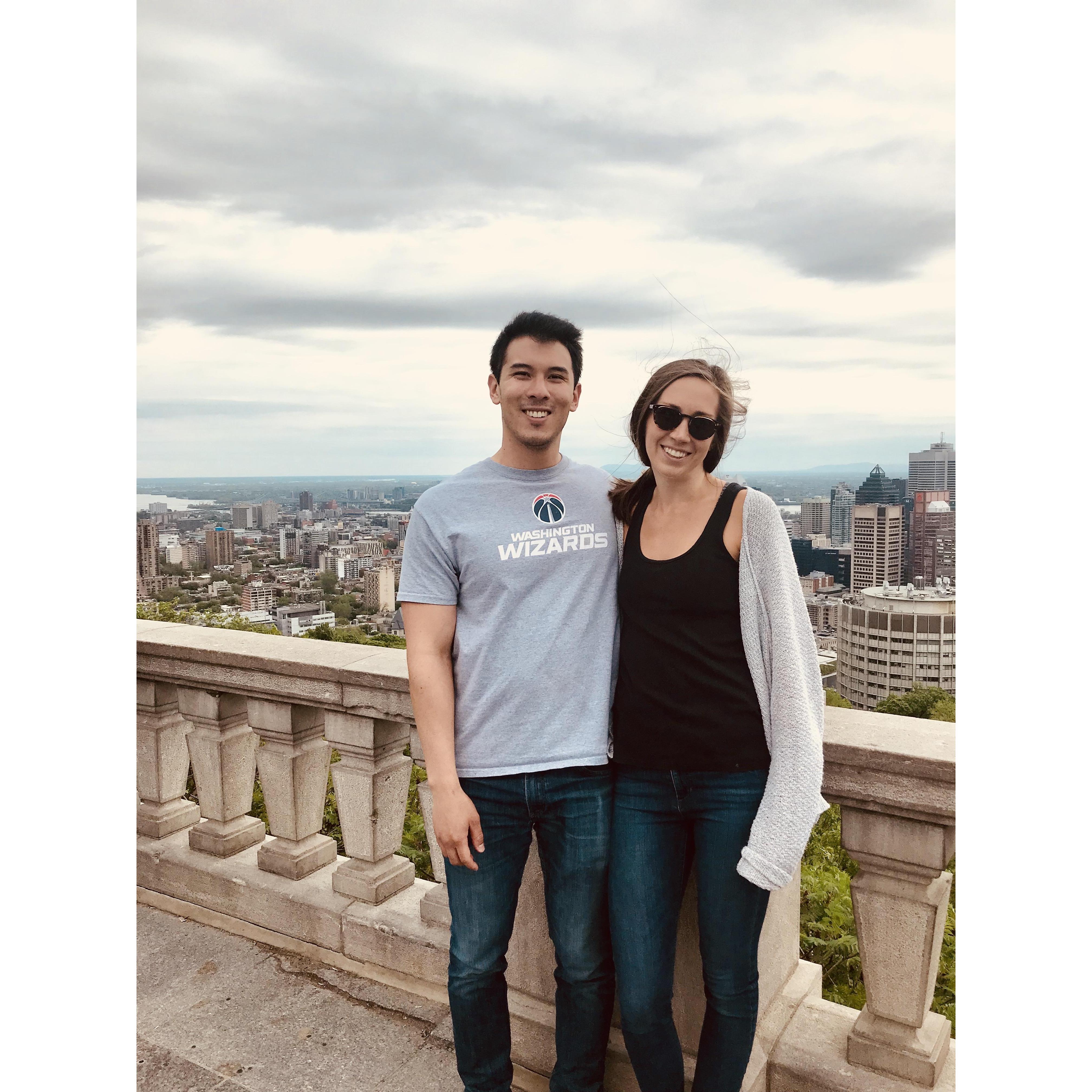 At the top of Mont Royal in Montreal